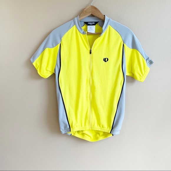 PEARL IZUMI men’s slice cycle jersey size medium yellow short sleeve - Picture 8 of 8